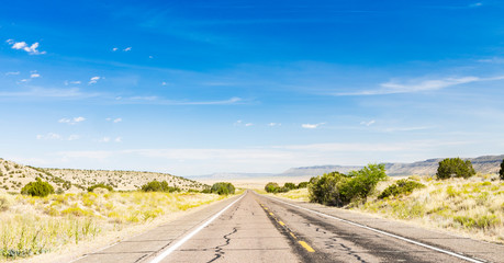 road in the desert of california