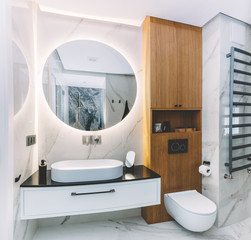 Modern new luxury bathroom. Interior design