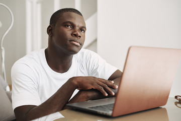 man working on laptop