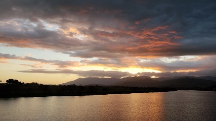 Fototapeta premium por do sol, natureza, sol, água, paraíso, maravilha