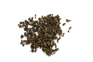 Milk oolong green tea leaves