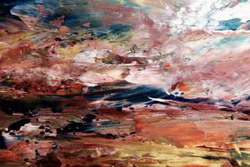 Colorful abstract background wallpaper. Modern motif visual art.  Mixtures of oil paint. Trendy...