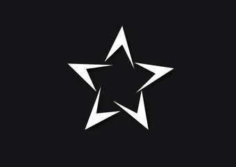 Obraz premium black and white star