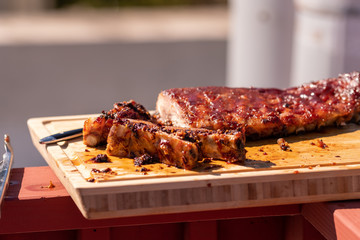 Homemade Grilled Ribs, messy 