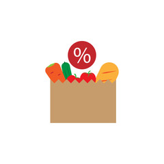 grocery line illustration icon on white background