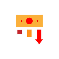 low price line illustration icon on white background