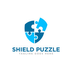 Puzzle Pieces Logo Design Vector