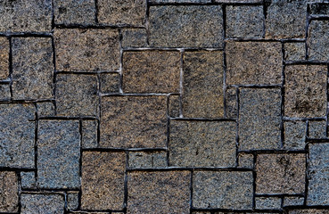 Paving stones abstract background. Irregular natural stones.