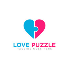 Puzzle Pieces Logo Design Vector