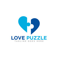 Puzzle Pieces Logo Design Vector