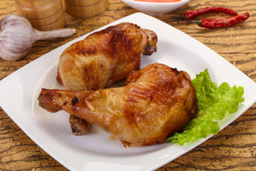 Roasted chicken leg