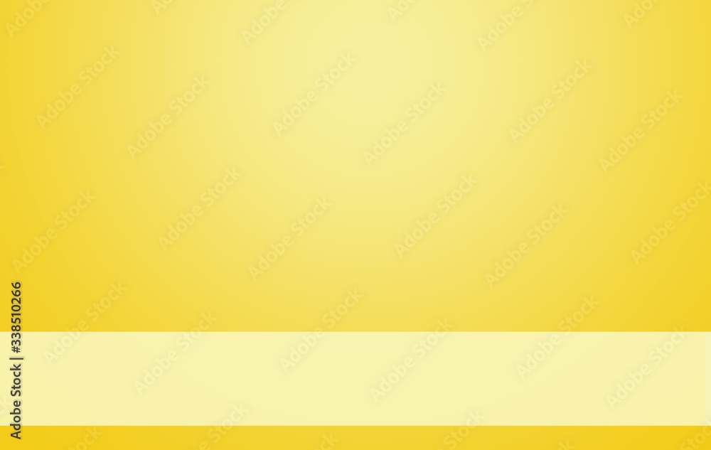 Wall mural yellow empty studio room background mock with spotlight and empty space for display of content desig
