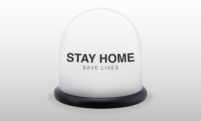 3D Illustration background template design of Stay home during the coronavirus epidemic. Staying at home in self quarantine, protection from virus.