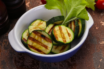 Vegan cuisine - grilled zucchini