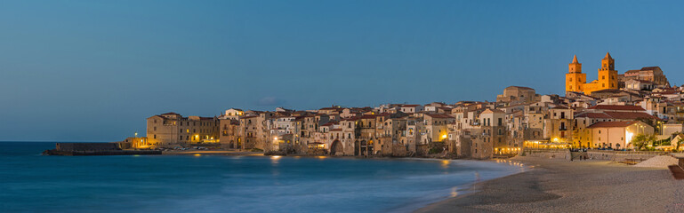 Cefalù at night– Sicily  Italy