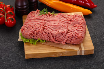 Raw turkey minced meat