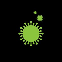 Virus flat vector icon. Covid-19 vector sign