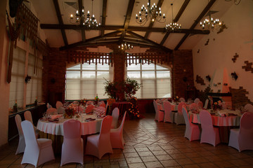 room decorated for a wedding party