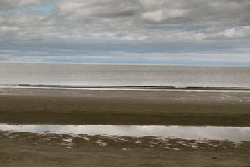 Fototapeta na wymiar Beach on the white sea