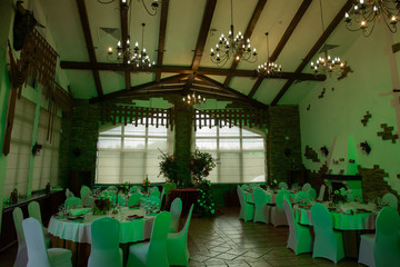 room decorated for a wedding party