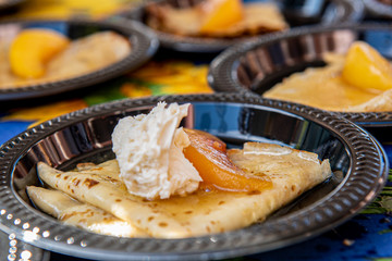 Peach Crepes
