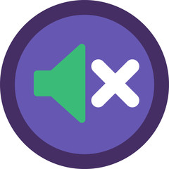 Mute Speaker Icon Sign, No Sound Button