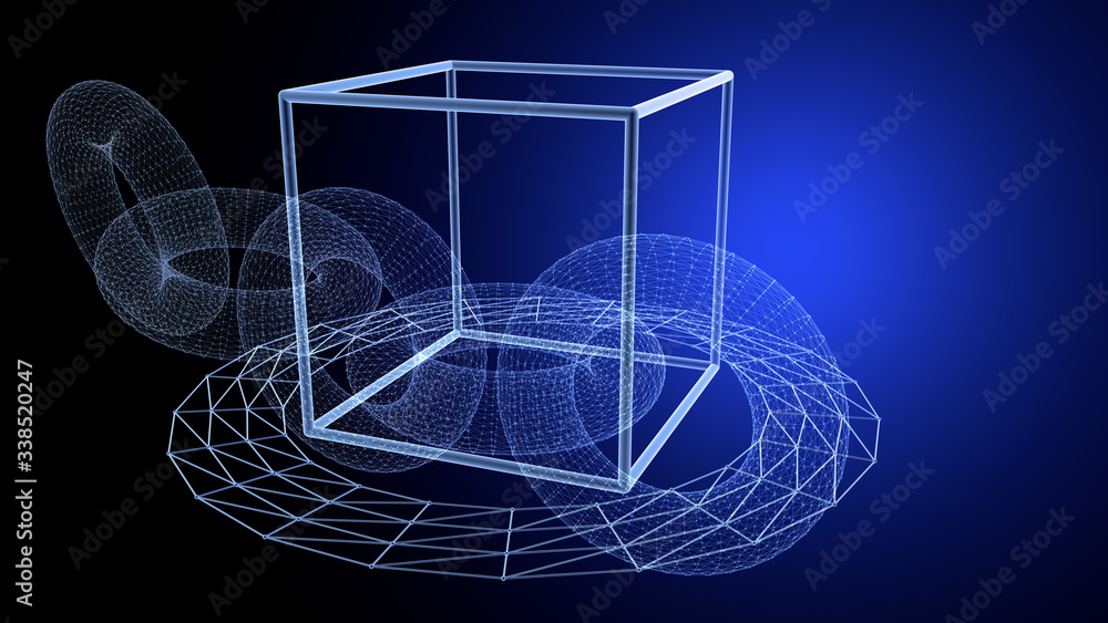 Aufkleber 3d blockchain digital data,background technology,concept network connections
