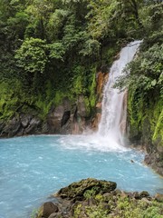 Fototapeta na wymiar Rio Celeste Waterfall, Costa Rica