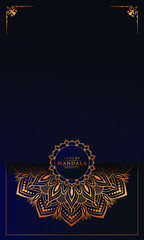 vector illustration of an abstract background with mandala pattern