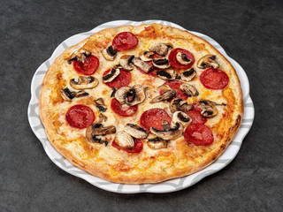 pizza on a plate