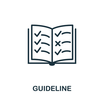 Guideline icon. Simple element from regulation collection. Filled Guideline icon for templates, infographics and more