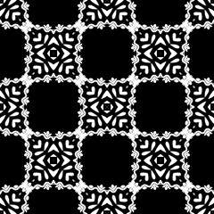 Flower damask ornate seamless pattern. Vector surface design for fabric, apparel textile, book, interior, wallpaper background