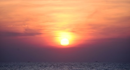 sunset over the sea