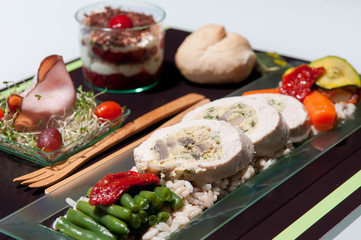 Mushroom Stuffed Chicken with Tiramisu
