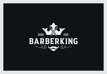 haircut, barbershop, barber , shaver logo design premium vector