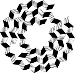 Circular texture. Distressed uneven grunge background. Abstract vector illustration. Overlay to create interesting effect and depth. Isolated on white background.EPS10.