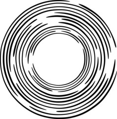 Circular texture. Distressed uneven grunge background. Abstract vector illustration. Overlay to create interesting effect and depth. Isolated on white background.EPS10.