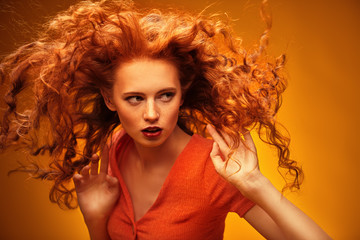 emotional model posing