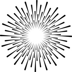 Obraz premium Circular fireworks explosion texture. Distressed uneven grunge background. Abstract vector illustration. Overlay to create interesting effect and depth. Isolated on white background.EPS10.