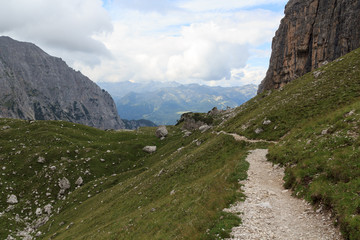 Mountain alps panorama in Brenta Dolomites, Italy