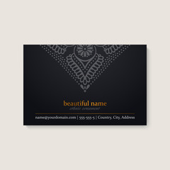 Business Card. Vintage decorative elements