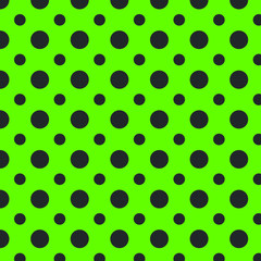 Seamless Dotted-Pattern Design With Harlequin Green Background
