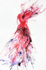 abstract watercolor female