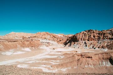Lonesome rockets in Atacama desert in Chile