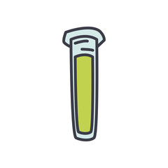 test tube icon, flat style