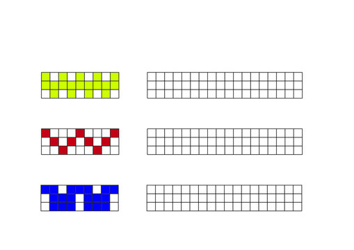 Copy the pattern - vector worksheet for children scaled for A4 print