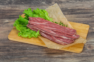 Raw Thick pork steak for cooking