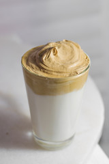 Dalgona Coffee, a trendy creamy whipped coffee.