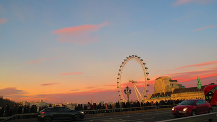 Fototapeta na wymiar sundown london