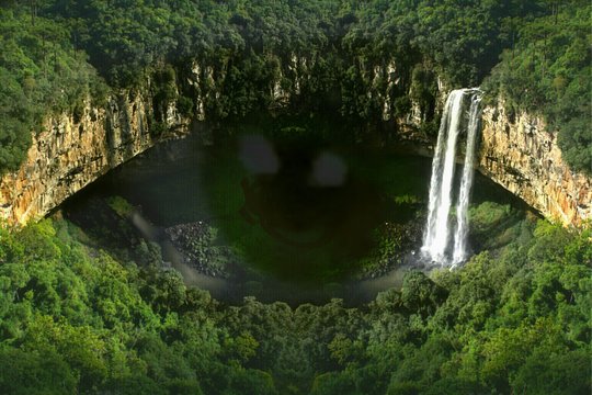 High Angle View Of Caracol Falls